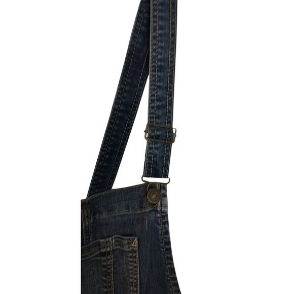 4002) Wallflower Bibs Icy Blue Denim Overall Crisscross (JR) Large - Picture 3 of 9